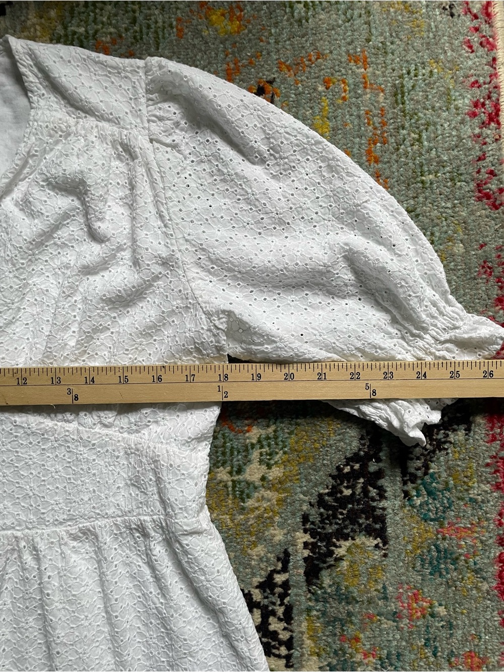 Boden White Eyelet Button-Front Midi Dress - Picture 7 of 9